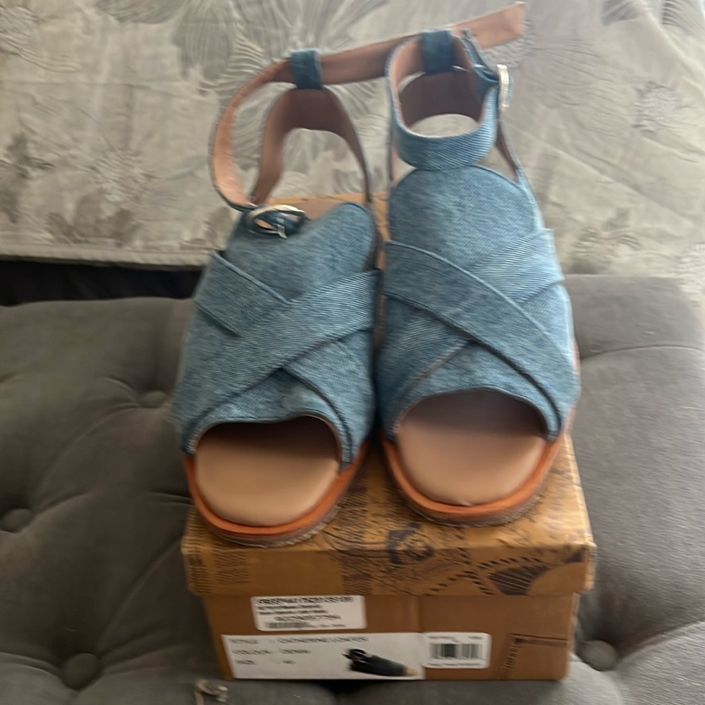 Free People NIB Denim Catherine Sandal
